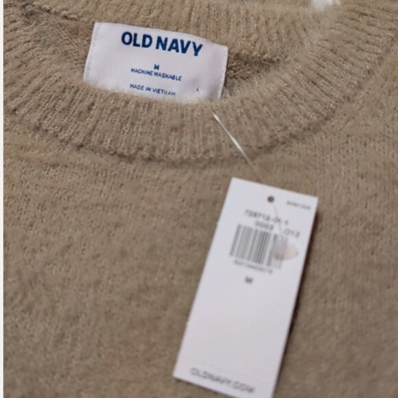 OLD NAVY EYELASH PARTY CREWNECK SWEATER IN SEDIMENTARY SIZE MEDIUM NWT - Picture 3 of 8